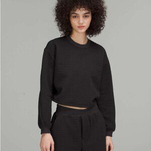 Lululemon lab Textured Grid Cropped Pullover - Black